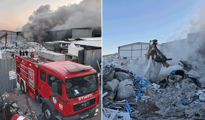Eskişehir’de geri dönüşüm tesisinde büyük yangın