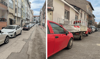 Eskişehir’in ara sokakları otoparka döndü: Yayalar geçecek yer bulamıyor