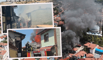 Tarihi Odunpazarı Evleri bölgesinde korkutan yangın: 2 kişi dumandan etkilendi