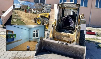 Sivrihisar Belediyesi'nden eğitim kurumlarına kapsamlı bakım ve onarım desteği