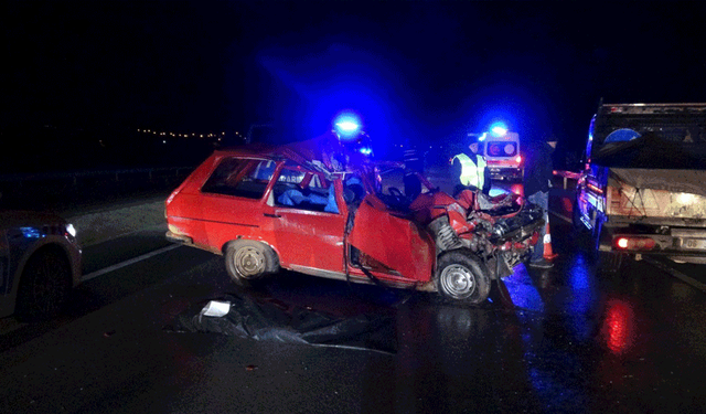 Tokat'ta feci kaza iki can aldı