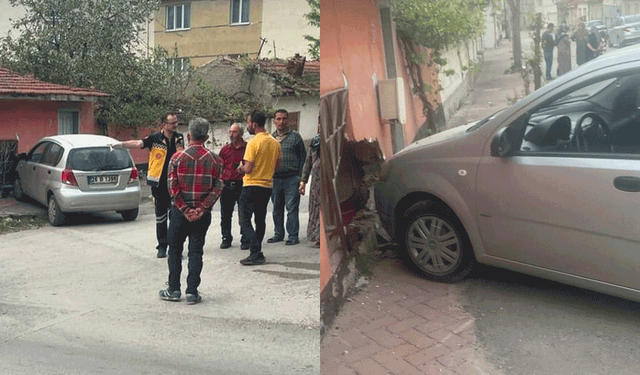 Eskişehir’de korkutan kaza: Eve çarparak durabildi