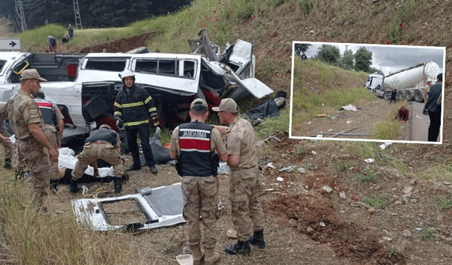 Gaziantep’te tır çarpıştığı minibüsü biçti: 8 ölü