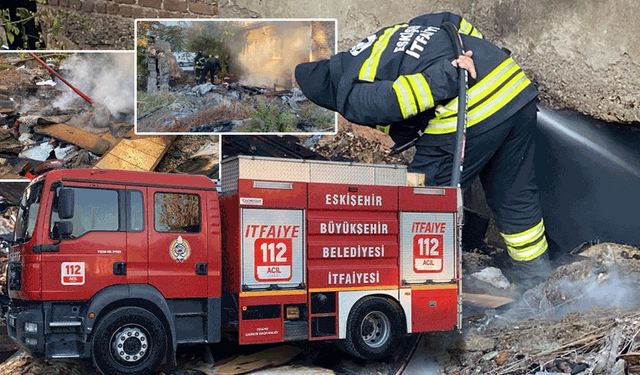 Eskişehir’de korkutan yangın: Bahçede başladı eve sıçradı