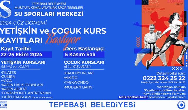 Güz dönemi kurs başvuruları başlıyor