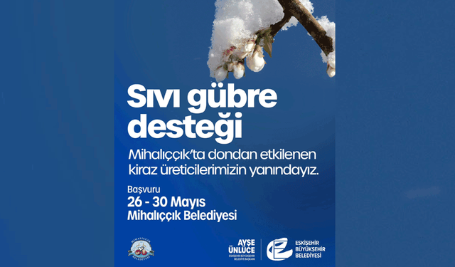 Eskişehir Büyükşehir'den don zararına karşı üreticiye tam destek