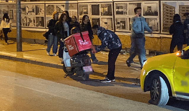 Eskişehir’de korkutan kaza: Kurye hastaneye kaldırıldı