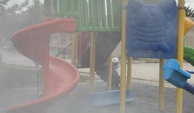 Eskişehir’de oyun parkında yangın paniği