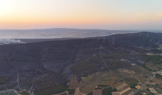Tekirdağ Şarköy'deki orman yangını 42. saatinde kısmen kontrol altına alındı