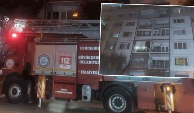 Eskişehir’de apartmanda gece çıkan yangın mahalleyi ayağa kaldırdı