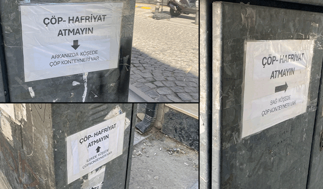 Esnafın ‘çöp atmayın’ notu sokakta etki yarattı