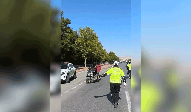 Kayseri'de motorlu bisiklet sürücülerine denetim