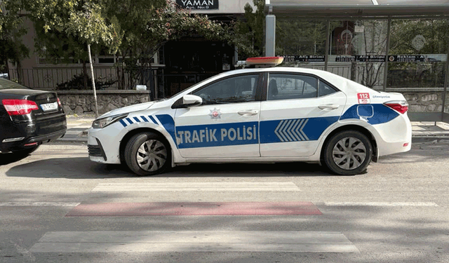 Afyonkarahisar’da polis aracına ceza