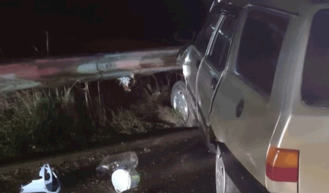 Bilecik'te kontrolden çıkan otomobil refüje çarptı: 1 yaralı