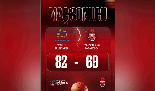 Eskişehir 26 Basketbol, Çorlu deplasmanından mağlup döndü
