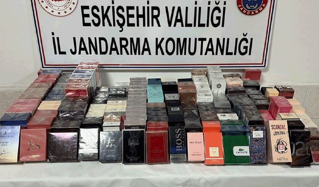 Eskişehir’de 450 bin TL’lik kaçak parfüm operasyonu