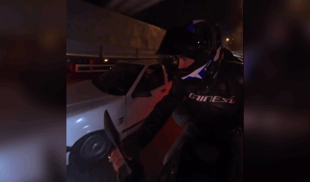 Eskişehir’de motosiklete çarpıp bir şey olmamış gibi yoluna devam etti