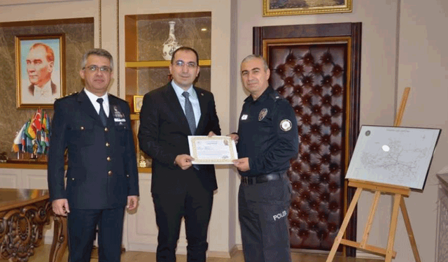 Kütahya'da başarılı polise teşekkür ve tebrik