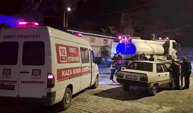 Kütahya’da seyir halindeki araçta yangın paniği