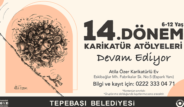 Tepebaşı’nda Karikatür Atölyesi için kayıtlar devam ediyor