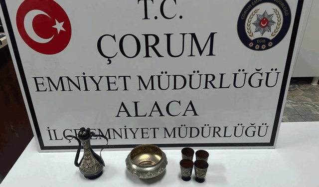 Çorum'da tarihi eser operasyonu: 1 gözaltı