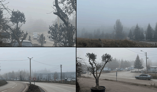 Eskişehir’de yoğun sis görüş mesafesini düşürdü