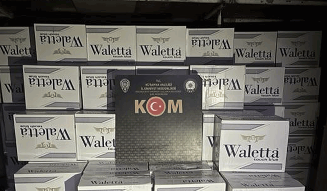 Kütahya'da bir araçta 5 milyon 190 bin boş makaron ele geçirildi