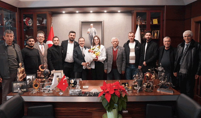 Ahmet Ataç, CHP Alpu ilçe başkanı Cihan Üngör ile bir araya geldi