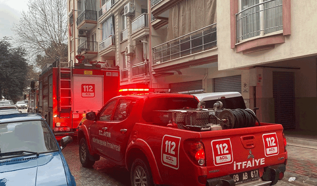 Aydın'da aspiratörden çıkan yangında maddi hasar oluştu