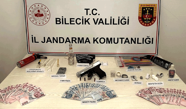 Bilecik'te operasyon: zehirli madde ve silah ele geçirildi
