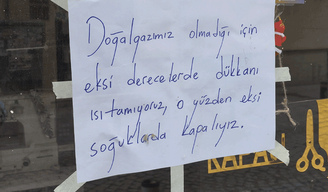 Eskişehir'de esnaf soğuk nedeniyle çalışamıyor! Dükkanını açamadı