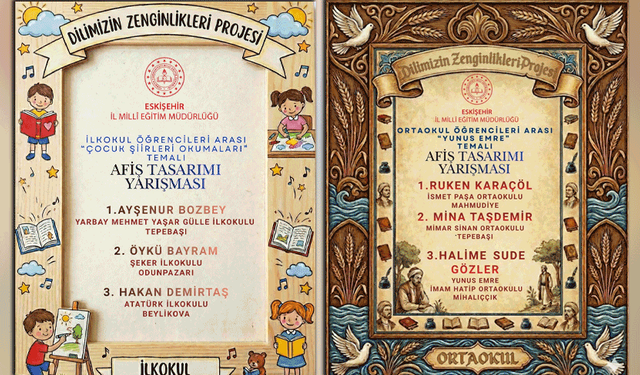 Eskişehir’de öğrenciler dil ve sanatla yarıştı: Kazananlar açıklandı