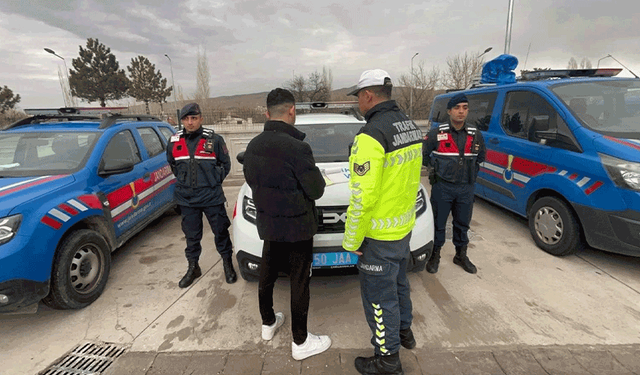 Nevşehir'de drift attı, sanal devriyeye yakalandı