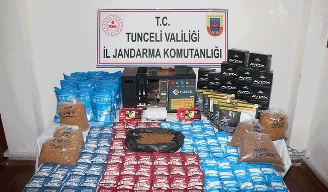 Tunceli’de kaçak alkol ve tütün operasyonu