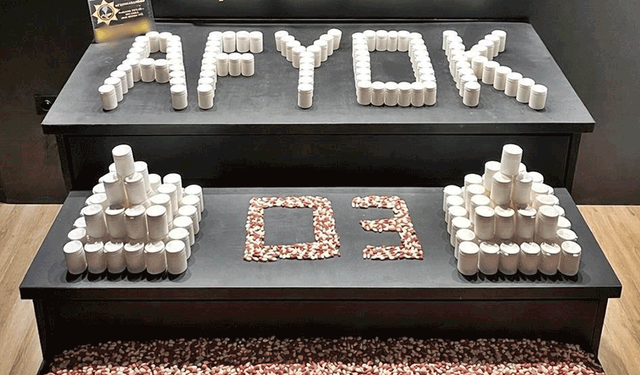 Afyon'da bir otomobilde 10 bine yakın zehir ele geçirildi