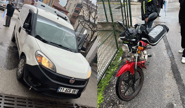 Bilecik'te kaza: Hafif ticari araç ile motosiklet çarpıştı