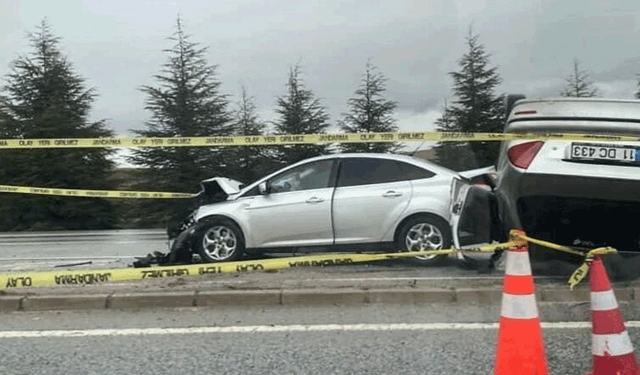Eskişehir-Ankara yolunda feci kaza: 1 ölü 1 yaralı