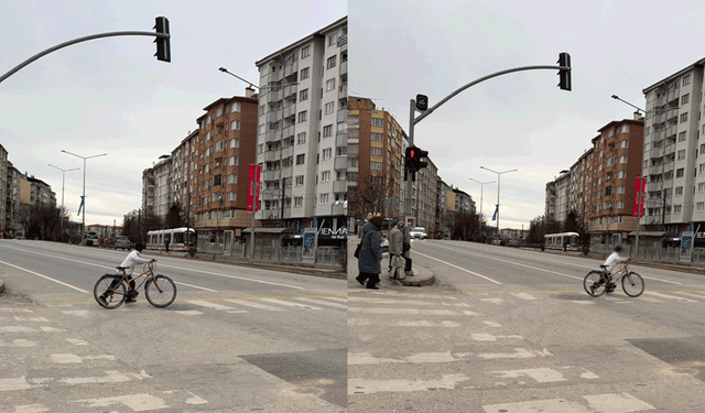 Eskişehir'de iş çıkışında trafikte tedirgin eden görüntü
