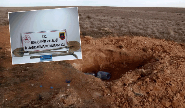Eskişehir'de kaçak kazı yaparken suçüstü yakalandılar