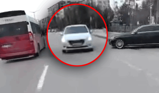 Eskişehir’de tehlikeli anlar: Otomobil ters yönde ilerledi