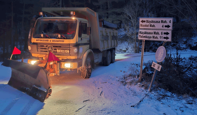 Eskişehir’in kırsal mahalleleri beyaza büründü