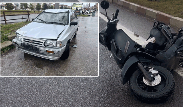 Kütahya’da trafik kazası: Otomobil ve motosiklet çarpıştı! 2 ağır yaralı