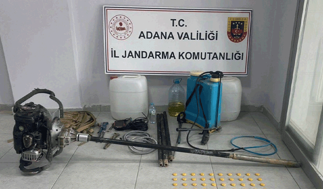Adana'da kaçak kazı yapanlar suçüstü yakalandı