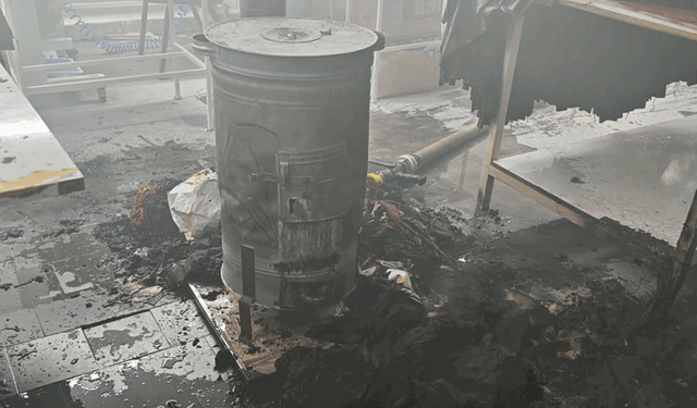 Bilecik’te tekstil atölyesinde yangın: Malzemeler zarar gördü