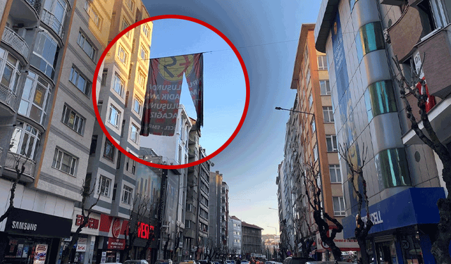 Şehrin göbeğinde yıpranmış Eskişehirspor bayrağı tepki çekti