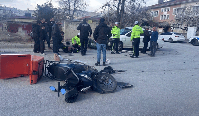 Erzincan’da otomobil ile motosiklet çarpıştı: 1 yaralı