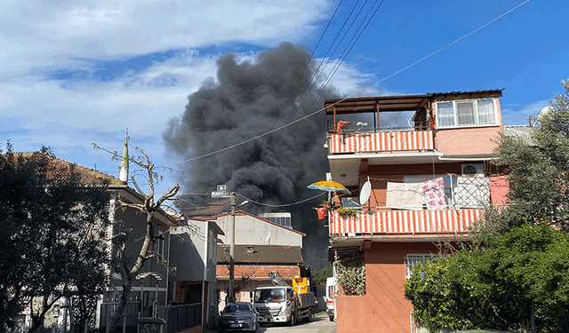 Kocaeli'de korkutan fabrika yangını: Duman gökyüzünü kapladı