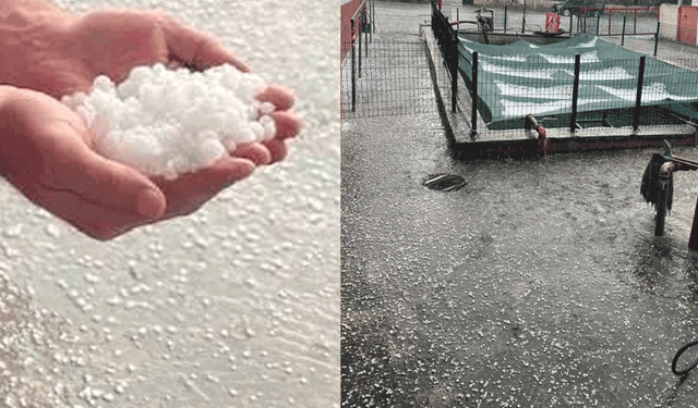 Afyon'da dolu yağışı hayatı olumsuz etkiledi