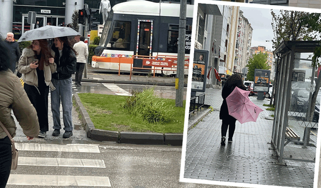 Eskişehir’de rüzgar ve yağış hayatı olumsuz etkiledi