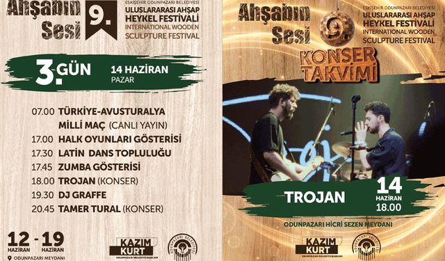 Ahşap Heykel Festivali’nde üçüncü gün coşkusu sürüyor